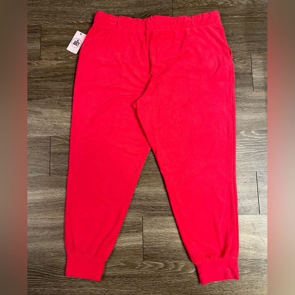 🆕 Juicy Couture | High-Rise Terry Joggers in Red/Pink Size 1X - Picture 3 of 5